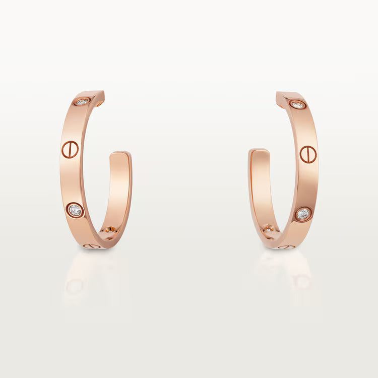 Cartier LOVE hoop earrings, medium model, 6 diamonds