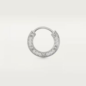 Cartier LOVE single hoop earring, paved