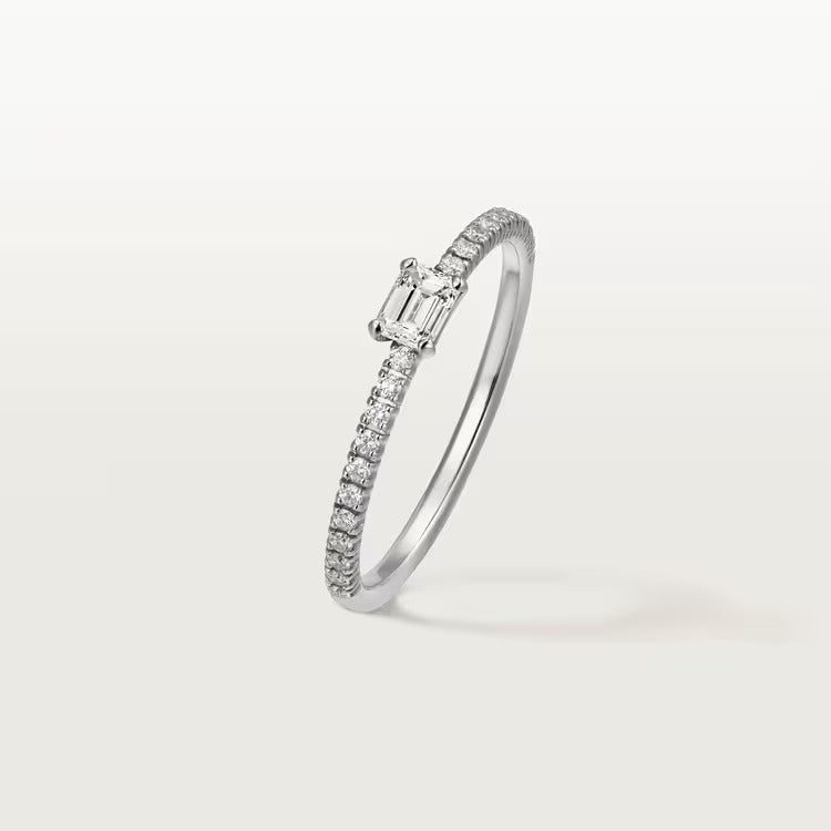 Cartier Etincelle de Cartier ring, emerald-cut diamond, paved - Image 2
