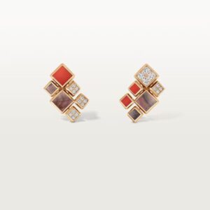 Cartier [Sur]naturel earrings, coral, paved