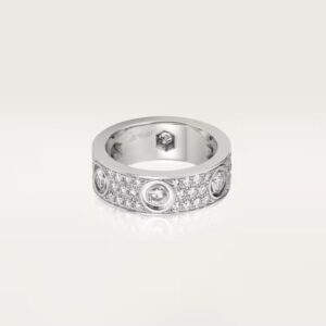 Cartier LOVE ring, classic model, paved, 6 diamonds