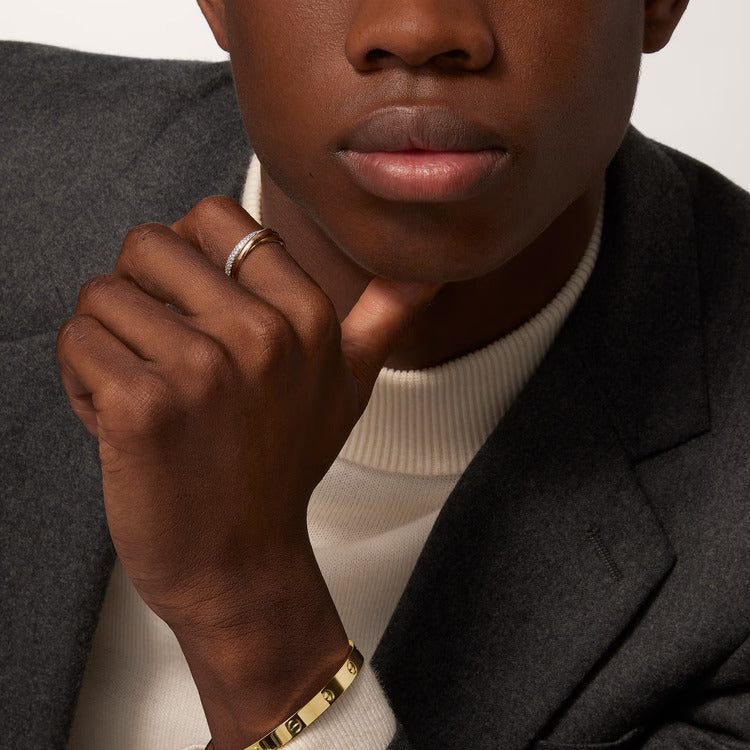 Cartier Trinity ring, small model, half-paved - Image 2