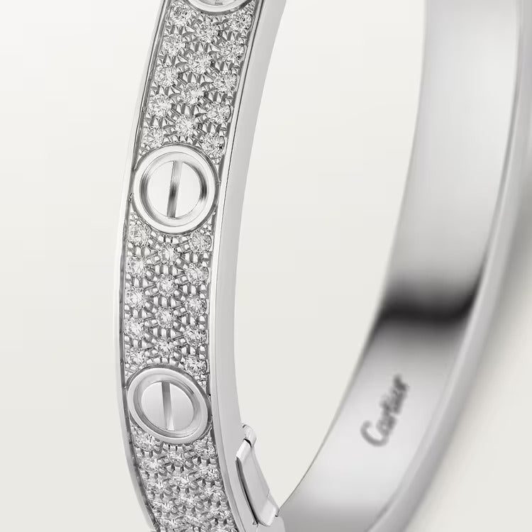 Cartier LOVE bracelet, classic model, paved - Image 4