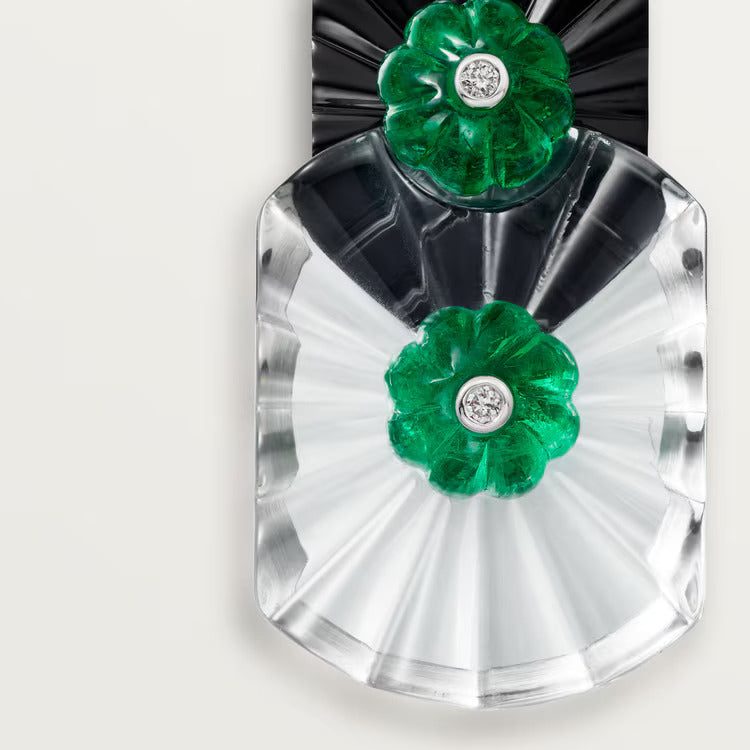 Cartier Sixième Sens par Cartier earrings, rock crystal, paved - Image 3