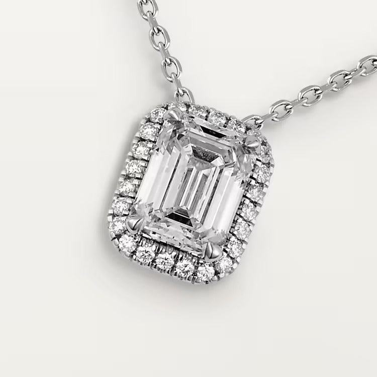 Cartier Destinée pendant, emerald-cut diamond, paved - Image 2