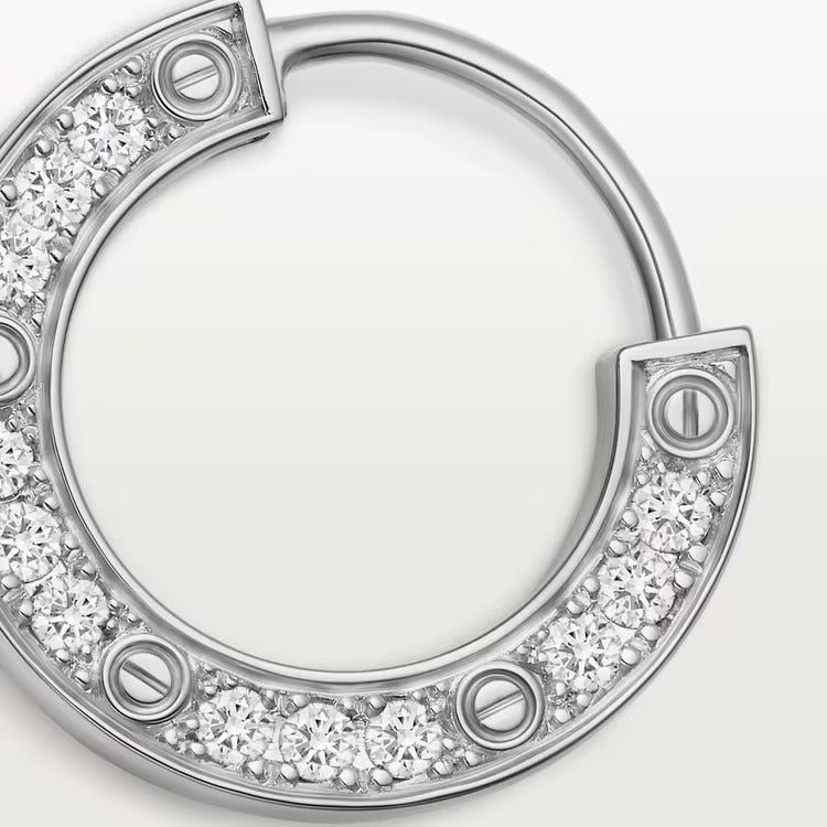 Cartier LOVE single hoop earring, paved - Image 2