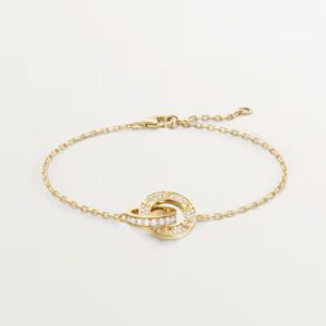 Cartier  LOVE bracelet, on chain, paved
