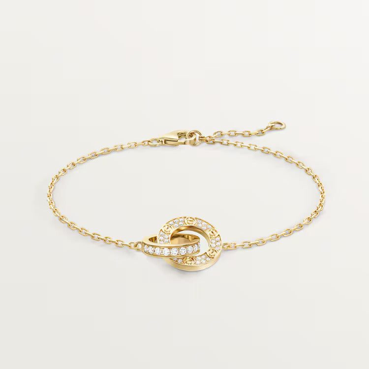 Cartier LOVE bracelet, on chain, paved