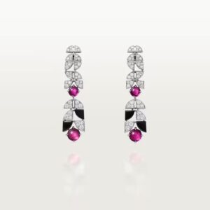 Cartier Beautés du Monde earrings, rubellite, paved