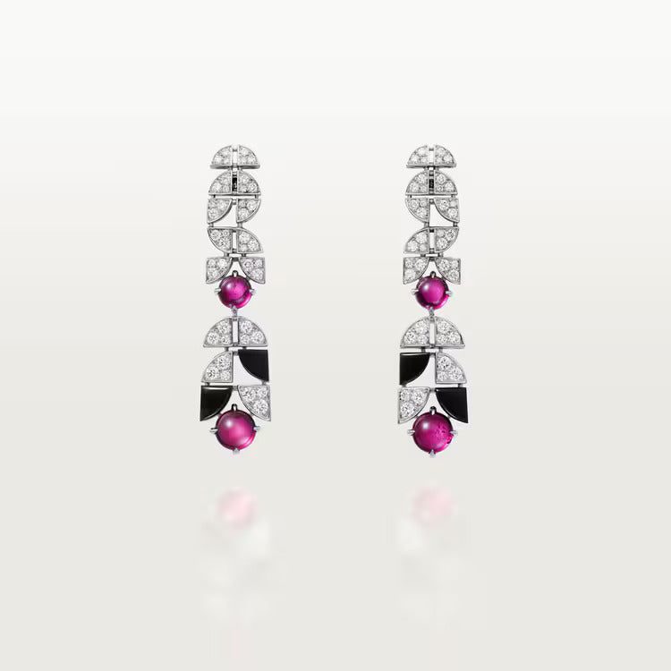 Cartier Beautés du Monde earrings, rubellite, paved