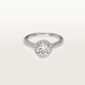 Cartier Destinée solitaire, brilliant-cut diamond, paved