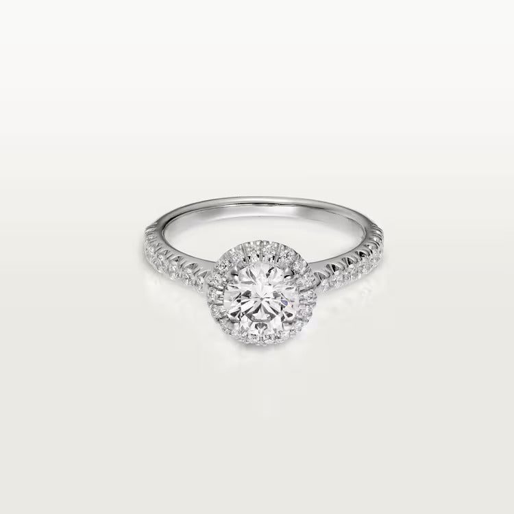 Cartier Destinée solitaire, brilliant-cut diamond, paved