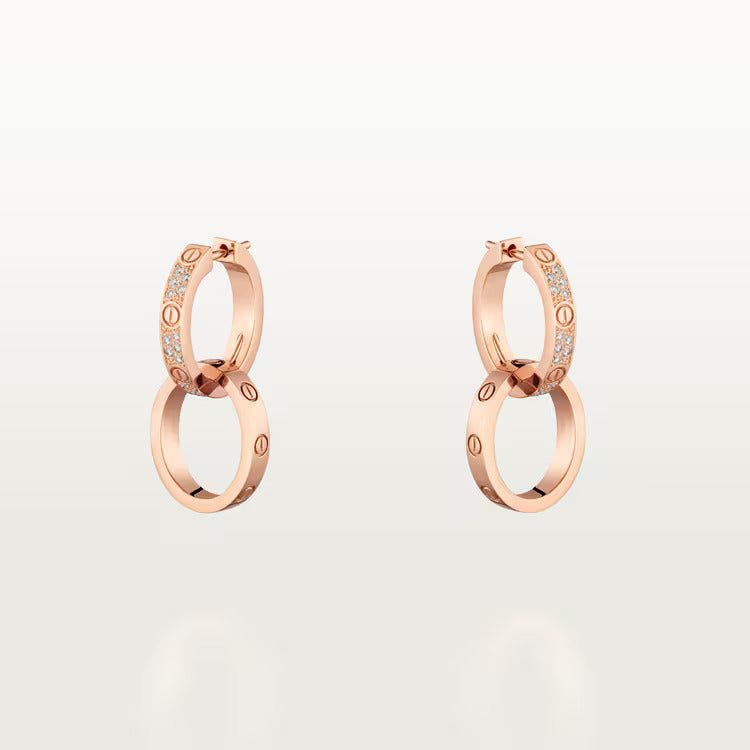 Cartier LOVE earrings, multiwear, half-paved - Image 4