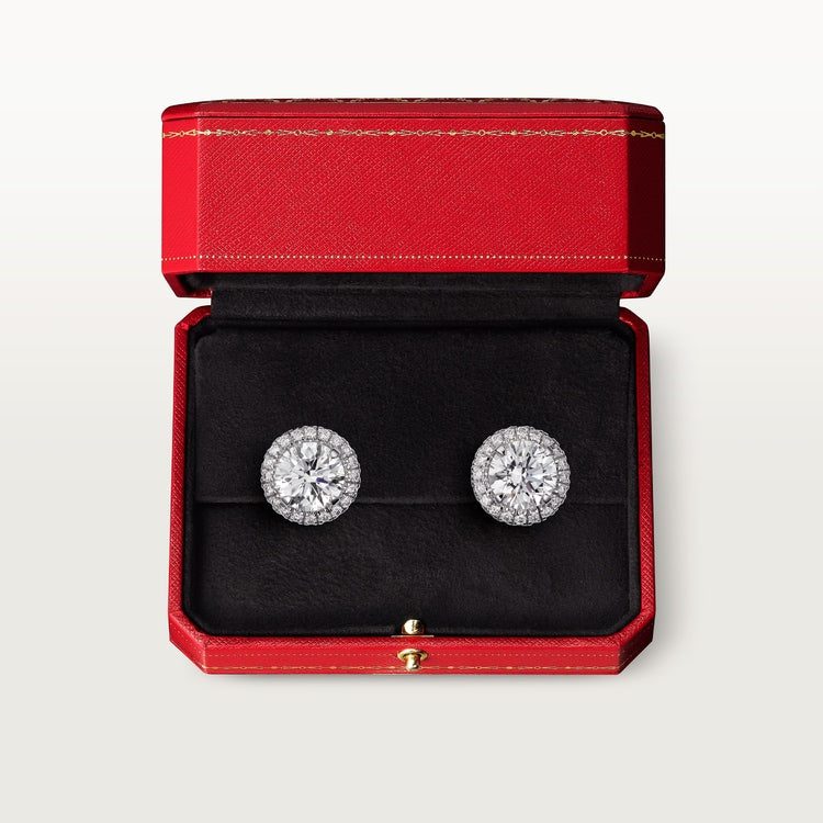 Cartier Destinée stud earrings, 2 brilliant-cut diamonds, paved - Image 3