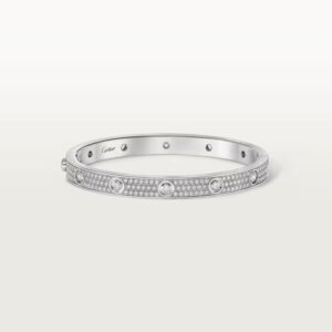 Cartier LOVE bracelet, classic model, paved, 12 diamonds
