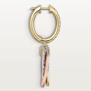 Cartier Trinity earrings, half-paved