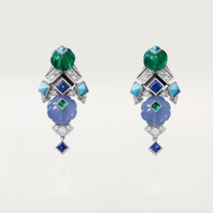 Cartier Sixième Sens par Cartier earrings, chalcedony, paved