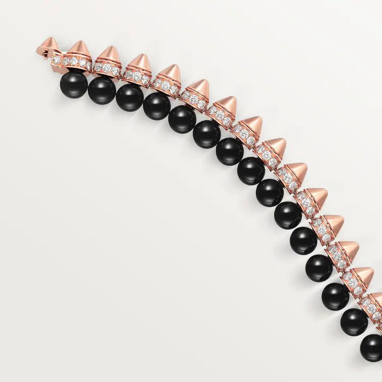 Cartier Clash de Cartier bracelet, flexible, onyx, extra-large model, diamonds - Image 3