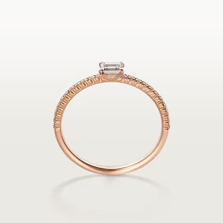 Cartier Etincelle de Cartier ring, emerald-cut diamond, paved - Image 3