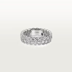 Cartier Broderie de Cartier wedding band, double row, diamonds
