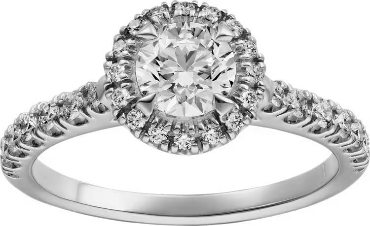 Cartier Destinée solitaire, brilliant-cut diamond, paved