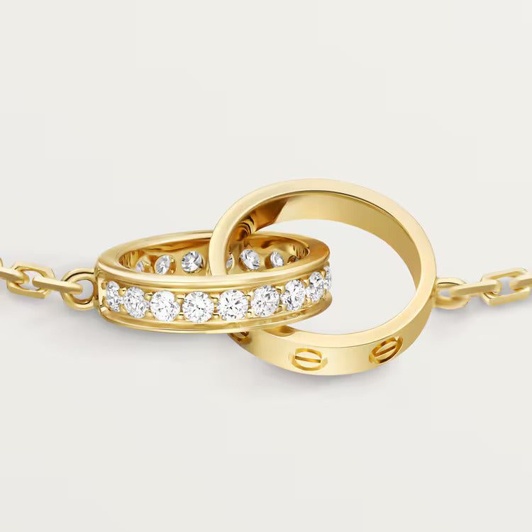 Cartier LOVE bracelet, on chain, paved - Image 3
