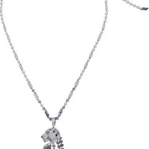 Cartier Panthère de Cartier long necklace, sapphire, large model, paved