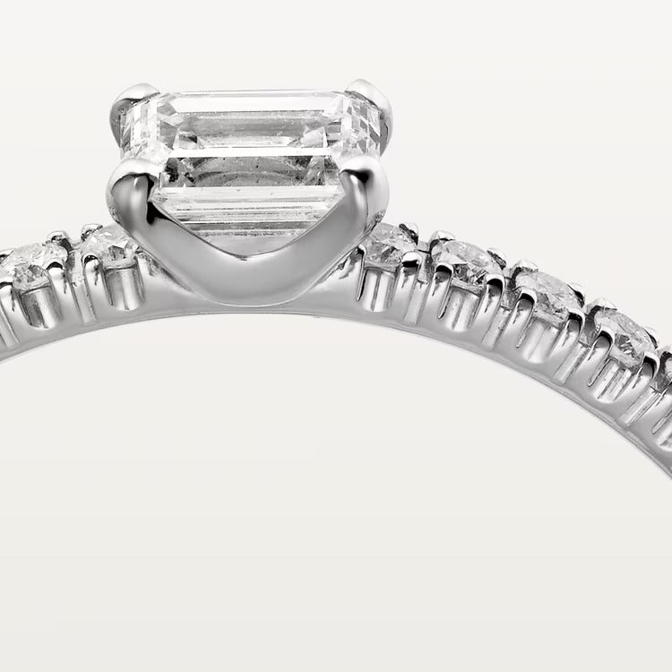 Cartier Etincelle de Cartier ring, emerald-cut diamond, paved - Image 4