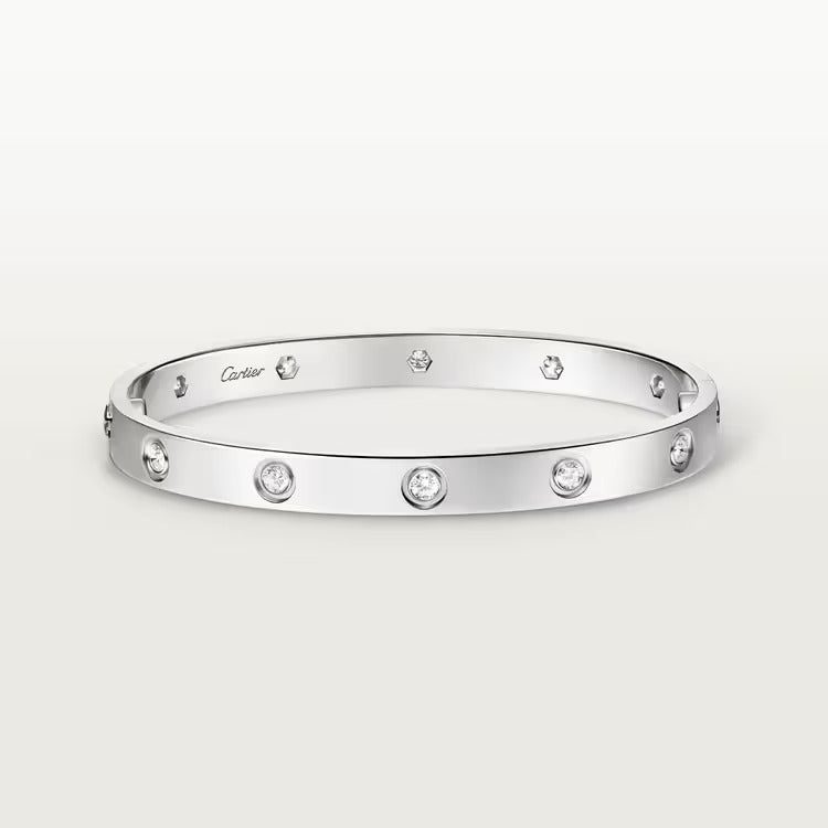 Cartier LOVE bracelet, classic model,10 diamonds - Image 4
