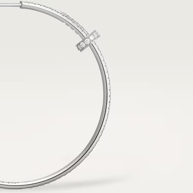 Cartier Juste un Clou hoop earrings, large model, paved - Image 4