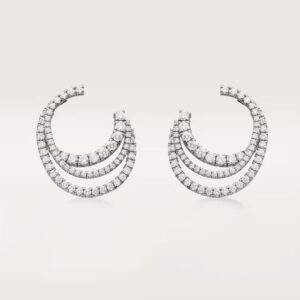 Cartier Etincelle de Cartier hoop earrings, triple row, paved