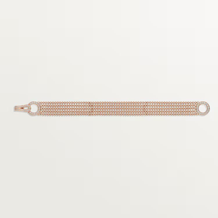 Cartier Agrafe bracelet, small model, half-paved