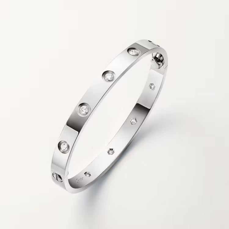 Cartier LOVE bracelet, classic model,10 diamonds - Image 3