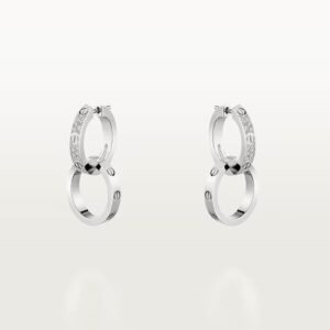 Cartier LOVE earrings, multiwear, half-paved