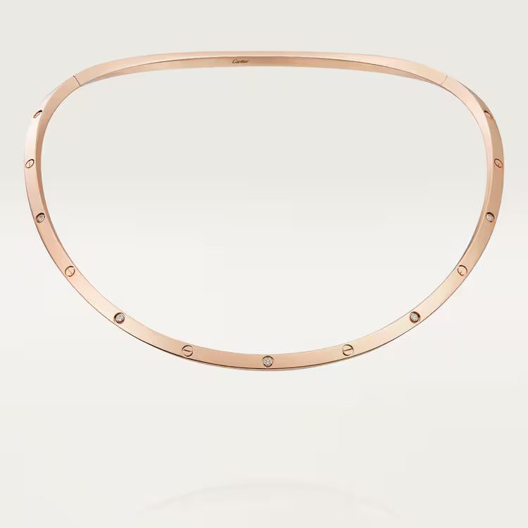 Cartier LOVE torque necklace, 10 diamonds