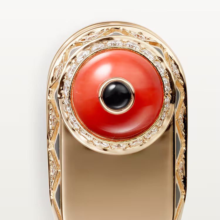 Cartier Géometrie & Contrastes ring, coral, paved - Image 5