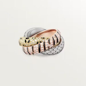 Cartier Trinity ring, lacquer, paved