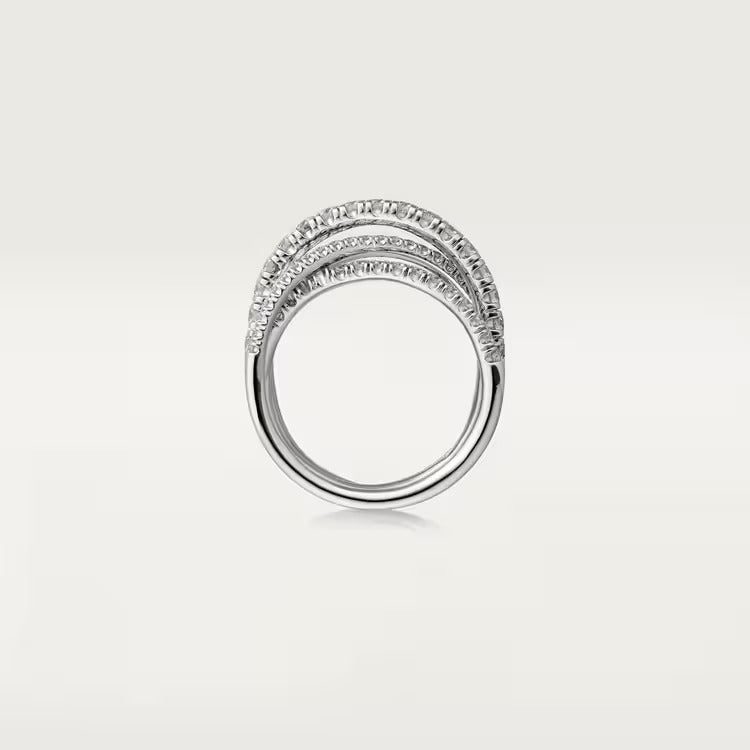 Cartier Agrafe ring, half-paved - Image 3