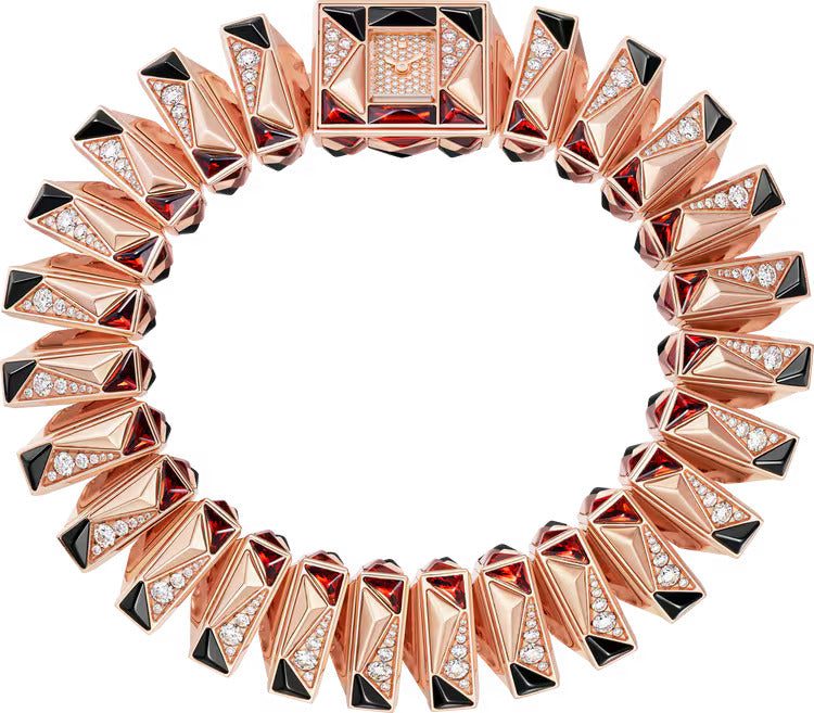 Cartier 78 pyramid-cut garnets Libre watch - Image 3