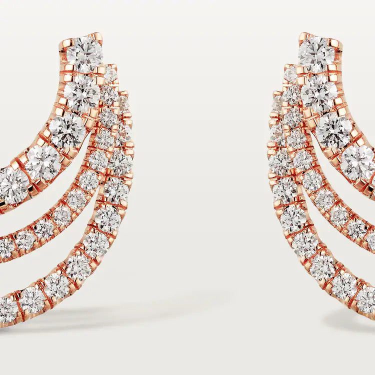 Cartier Etincelle de Cartier hoop earrings, triple row, paved - Image 2