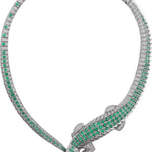 Cartier Faune et Flore de Cartier necklace, emeralds, paved