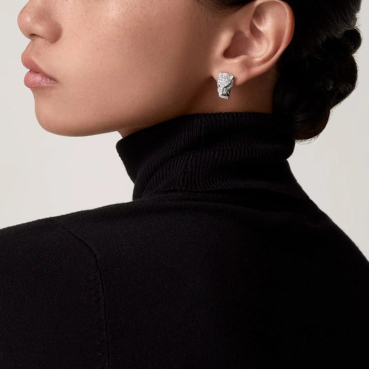 Cartier earrings, paved - Image 4