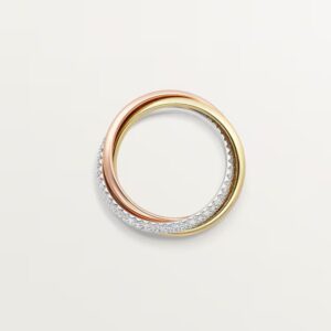 Cartier Trinity ring, classic model, half-paved