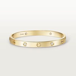 Cartier LOVE bracelet, classic model, 4 diamonds