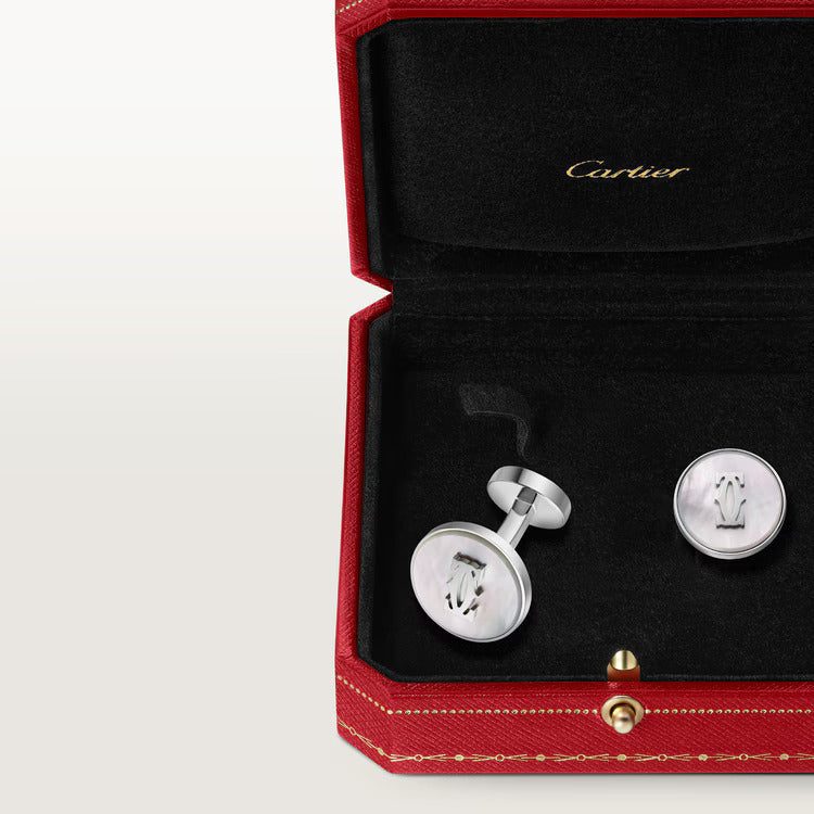 Cartier cufflinks in mother-of-pearl - Image 4