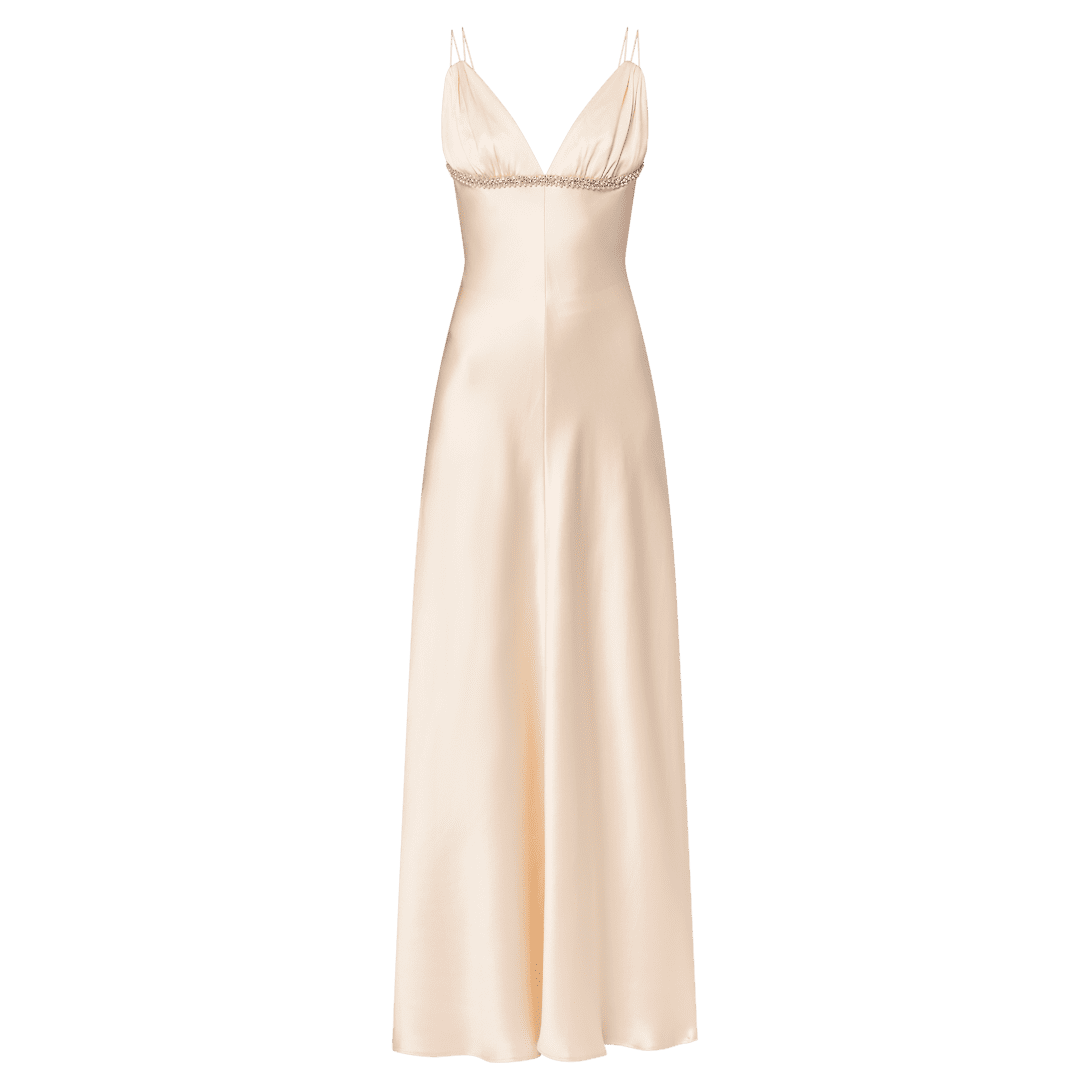 Louis Vuitton Beaded Trim Gown