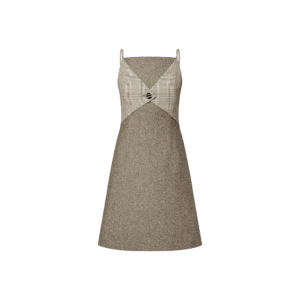 Louis Vuitton Bi-Material A-Line Dress