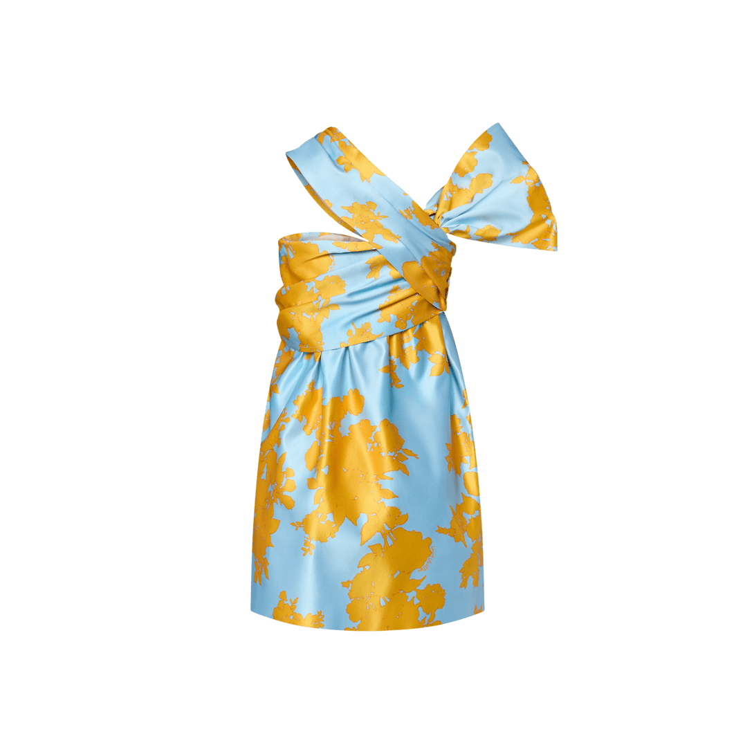 Louis Vuitton Bouquet Print Bow Dress - Image 3