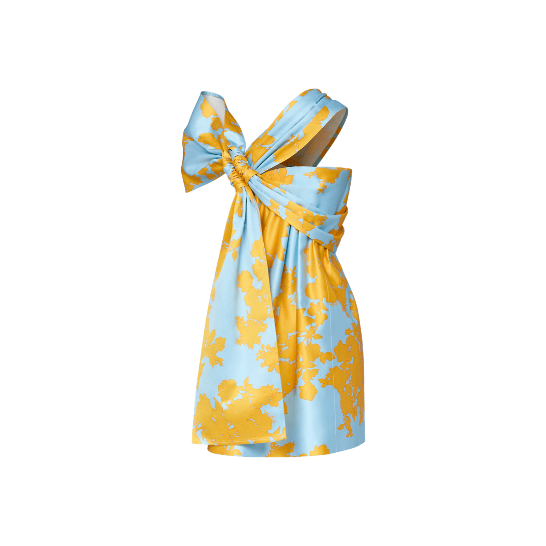 Louis Vuitton Bouquet Print Bow Dress - Image 2