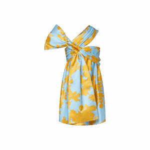 Louis Vuitton Bouquet Print Bow Dress